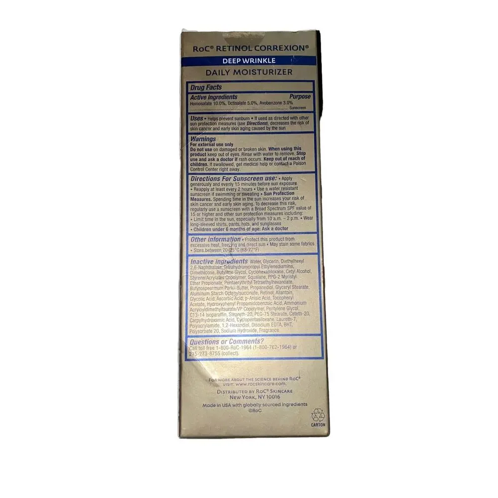 Roc Retinol Correxion Deep Wrinkle Daily Moisturizer SPF 30 Hydrates Ex 02/23